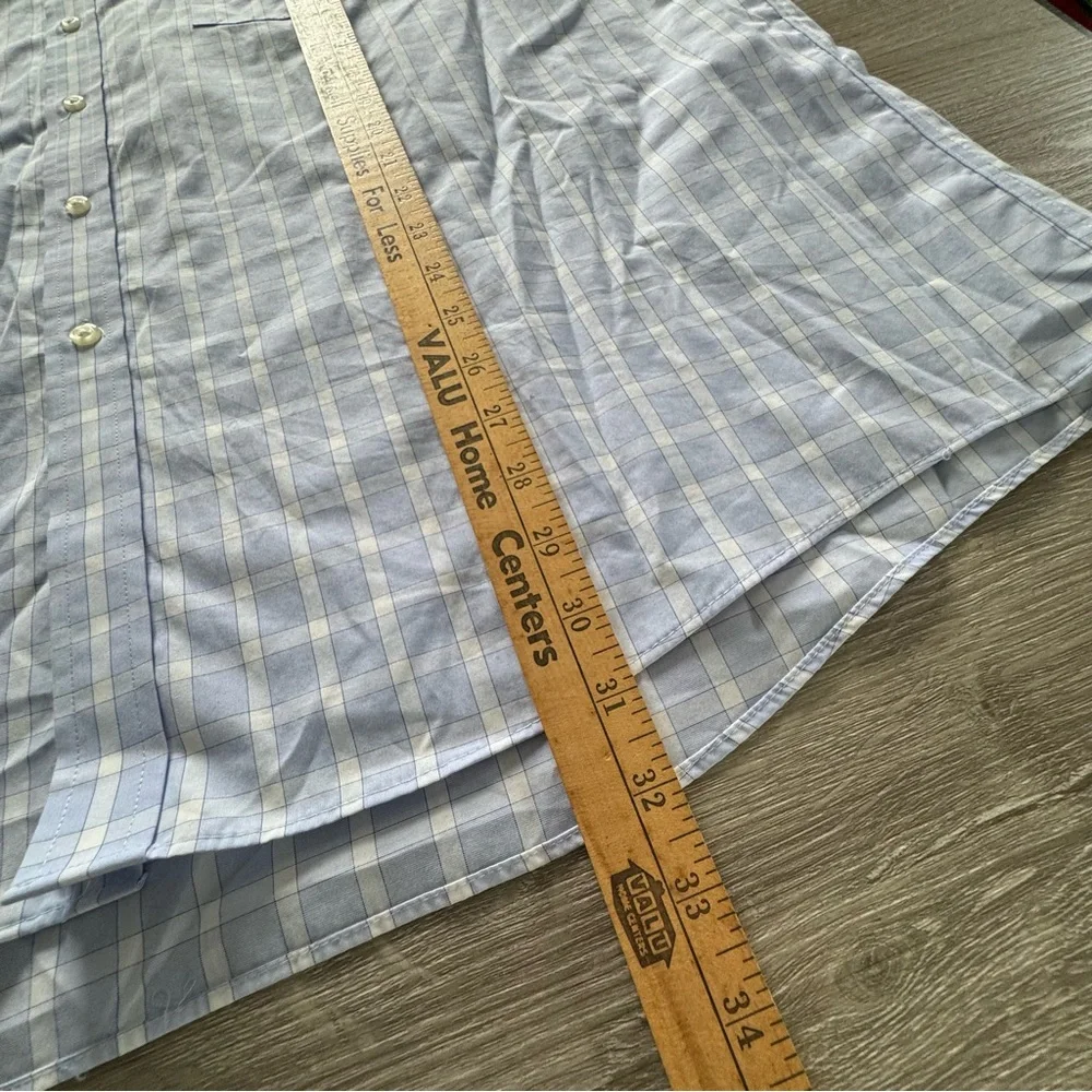 Van Heusen Signature Regular Fit Dress Shirt - 19 34/35 Blue check pattern - Picture 7 of 9